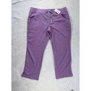 Figs Scrub Petite Pants Size XL, Purple, Kade Cargo, Technical Collection NWT